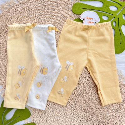 Kit 3 Calças - Bem Me Quer Abelhas - Off White, Amarelo e Mostarda